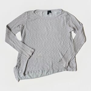 Anthropologie Left of Center Gray Asymmetrical Long Sleeve Top Women's Medium